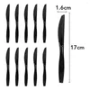 Dinnerware Sets 20Pcs PP Party Supplies Birthday Black BBQ Utensils Disposable Cutlery Knife Spoon Fork