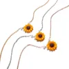 Choker 2023 Fashion Sunflower Pearl Necklace Pendant for Women smycken halsband bröllop collier femme flickor