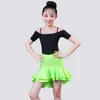 Vêtements de scène enfant Sexy robes de Tango pour filles hauts jupes Costume de salle de bal enfants professionnel Spandex robe de danse latine enfants