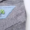 Women's Knits ZAA Fall 2023 Chic Retro Girocollo Monopetto Motivo geometrico Cardigan maglione a maniche lunghe in maglia impreziosito floreale