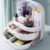 Opbergzakken Transparante Cosmetische Doos Make-up Lade Organizer Sieraden Nagellak Make Up Container Desktop Beauty Case