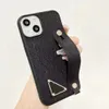 Custodia per telefono di design con lettera minuscola sfumata Adatto per iPhone7/8 11 11Pro 12 12pro 13 14 Cinturino da polso diagonale Litchi con custodia anticaduta