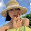 Cykelmössor Lenoyn Lace Bowknot Straw Hat For Women Summer Breatble Big Brim Sun Shade and Sunscreen Korean Edition Beach