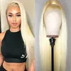 613 Licht Blond Ombre Kleur Remy Braziliaanse Rechte Full Lace Pruik Lange Pre Geplukt Lijmloze Kant Voor Menselijk Haar pruiken Zwart Wome187Z