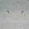 50% zniżki na okulary przeciwsłoneczne 2023 Vintage bez krawędzi kwadratowe okulary Mężczyźni owalne druciane okulary optyczne metalowa rama ogólna okulary kobiety do odczytania OculoskaJia nowe