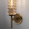 Wall Lamp Postmodern Light Luxury Copper Simple Crystal Living Room Bedroom Bedside Background