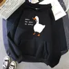 Men s Hoodies Sweatshirts Peace Was Never An Option Goose Printing Mens Long Sleeves Cute Casual Pullover Creativity Pocket Warm Clothes Male 230728