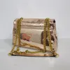 이브닝 가방 도착 여름 반짝이는 뱀 패턴 미러 핸드백 밝은 색상 여성 지갑 크로스 바디 가방 뱀 가방 뱀 가방 230728
