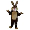 Halloween Brown Rabbit Mascot Costume Cartoon Postacie Stroje Partne Sukienka dla mężczyzn Kobiety Karnawał Świąteczny na zewnątrz OU223U