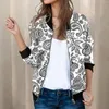 Women's Jackets Womens Casual Daily Lightweight Zip Up Jacket Floral Print Coat Stand Collar Short Sports Women Size Medium