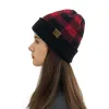Nouveau style dames plaid queue de cheval en laine CC casquette à la mode européen et américain recourbé bord chaud tricot chaud cache-oreilles tête hatZZ