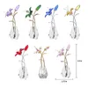 Decoratieve bloemen Crystal Flower Figurine Desktop Boeketten Plant Decorations Home Mother Day