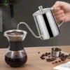 Vattenflaskor 350/600 ml Dropp Kettle Coffee Tea Pot rostfritt stål Guoshals smal pip Lång mun tekanna Handkrukor