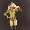 Стадия носить сексуальную моду Beyonce Diamonds Sparkling Crystalls Bodysuit праздновать ночной клуб Singer Performance Costume2519