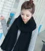 Sjaals Acryl Koreaanse Eenvoudige Effen Kleur Warme Winter Sjaal Vrouwen 220Cm Elastische Gebreide Wollen Ring Sjaal Verbazingwekkende Deken echarpe