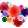 Mexicain Party Fiesta Décorations 20pcs / set Ventilateurs en papier de soie Boules en nid d'abeille pour les événements d'anniversaire de mariage Festival Party Supplies 2277l