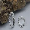 V YA 100% 925 Sterling Zilveren Ring Punk Ring Cyclus Ketting Vinger Ringen voor Mannen Fijne Sieraden Big Size paar Ring Mannen Jewelry219I