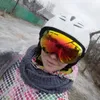 Gogle narciarskie Lokkie podwójne warstwy anty mgły UV400 Kuliste okulary narciarskie śnieżne snowboard okulary rozjaśniające 230729