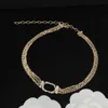 Дизайнерское ювелирное ожерелье, новое летнее ароматное многослойное наложение, классическое двойное алфавитное ожерелье Seiko, модное простое ожерелье