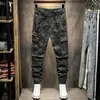 Jeans pour hommes High Street Fashion Hommes Coupe ample Multi Poches Designer Pantalon cargo décontracté Hombre Camouflage Hip Hop Joggers Salopette