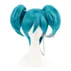 Cosplay s Bubuwg Synthetic Hair Game Sally Face tail Halloween Girls Party Role Play Blue Heat Resistant Cap 230728