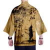 Abbigliamento etnico Stampa 3D Sciolto Stile retrò giapponese Streetwear Cardigan Uomo Donna Harajuku Kimono Cosplay Ragazzi Top Camicie Yuka191o