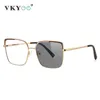 Okulary przeciwsłoneczne ramy VKYEE Modne unisex p chromowe odczyt Glasse S Square Duża ramka Niestandardowa recepta Anti Blue Light Okulasy 3096 230729