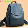 Borse da scuola Zaini in pelle di qualità da donna per ragazze Sac A Dos Zaino casual Zaino vintage nero Borse da scuola per ragazze Zaino Mochila 230728