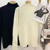 Maglioni da donna Ragazze a maniche lunghe arancioni lavorate a maglia Top in maglia invernale da donna Collo alto senza cuciture Pullover a collo alto da donna verde