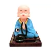 Interior Decorations Solar Shake Head Little Monk Bring Good Fortune Car Decoration Crafts Gift Lovely Sculptures Cute Monks Buddh247d