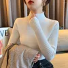 Maglioni da donna Fashion White Elegant Striped See Through Top da donna Abiti T-shirt a maniche lunghe T-shirt Skinny Club Party Clothes 2023 V281