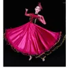 Vêtements de scène 360 degrés Performance espagnol Vestido Flamenco robe robes femmes fête Falda rouge soirée danse personnalisée