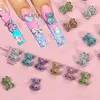 Nail Art Decorations 1box 3D Kawaii Crystal Rhinestones Bear/Cat Gems Glitter Acrylic Nail Art Rhinestone For Decoration Supplies Press On Nails 230729