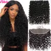 Hair Bulks Water Wave Bundles with 13x4 Frontal Malaysia Human 24Inches With Transparent Lace 230728