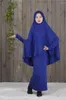 Abbigliamento etnico 2PCS Ramadan Eid Hooed Prayer Garment Kids Girls Musulmano Abaya Maxi Dress Khimar Imposta Hijab Burqa Islam Arab Jilbab Robe