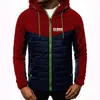 Felpe con cappuccio da uomo Perfection Shooting Men Winter Fashion Parka Keep Warm Fleece Casual Outdoor Patchwork Giacche imbottite in cotone Cappotti