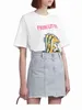 Nieuw Koreaans Leisure Little Dinosaur Print T-shirt voor dames