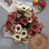 Dekorativa blommor vackra bröllopsrekvisita falska solros bukettpografi konstgjorda inga vattendekor saker