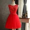 Sukienki imprezowe Belegantom Red Short Prom 2023 Tiul Applique Homecoming Cocktail Specjalna okazja Suknia Vestido Fiesta QA1528