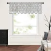 Curtain Gradient Color Block Celadon Texture Short Tulle Curtains For Kitchen Cafe Sheer Voile Half-Curtain Bedroom Doorway