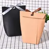 Grand merci boîte cadeau sac avec poignée pliable bricolage mariage papier kraft bonbons chocolat parfum emballage simple décorations de mariage JL6301