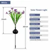 Luz solar para flores ao ar livre à prova d'água decoração de jardim luzes de decoração de estaca