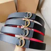 Designer Belt Women Men Classic Belts Gold Sier Smooth Buckle Head Gestreepte dubbelzijdige casual 4 kleuren Breedte 3,4 cm maat 90-115 cm mode veelzijdig