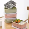 Geschirr-Sets MeyJig Edelstahl Lunchbox Wassereinspritzung Isolierung Tragbarer Behälter für Kinder Picknick Schule Büroangestellte