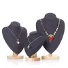 Smyckestativ Velvet Necklace Display Stand för Show Bamboo Chain Jewelry Model Bust Holder 230728