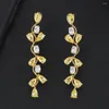 Stud Earrings Attractive Shiny Romantic Charms High Quality Original Handmade Statement Elegant For Women Full CZ Top