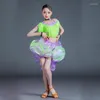 Stage Wear Zomer Meisjes Kids Latin Dance Jurken Kinderen Lovertjes Kwasten Franjes Moderne Ballroom Latino Voor Dancing.s