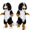 2018デザインカスタムホワイトブラックヒープ犬マスコットコスチュームパーティーサプライアダルトサイズ282Uのためのファンシードレス