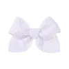 Solid Bows with Clip for Baby Girls Ribbon Clip Boutique Hairpin Barrettes Kids Headwear AccessoriesZZ