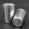 Mugs 1 Pcs 200/500ml Stainless Steel Metal Beer Cup Wine Cups Coffee Tumbler Tea Milk Home Accessories Camping Travel Goods